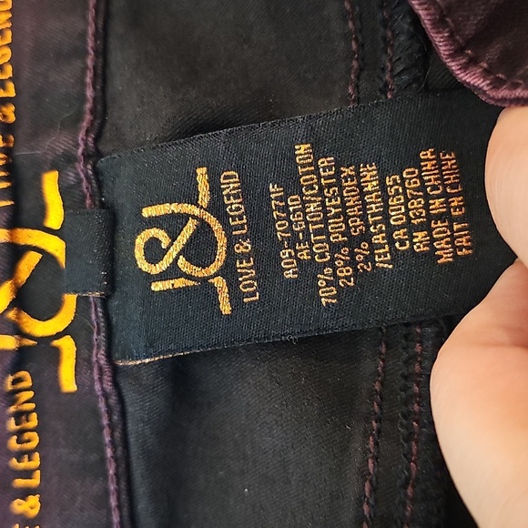 Love & Legend 41x31 Maroon Skinny Jeans - Picture 6 of 6